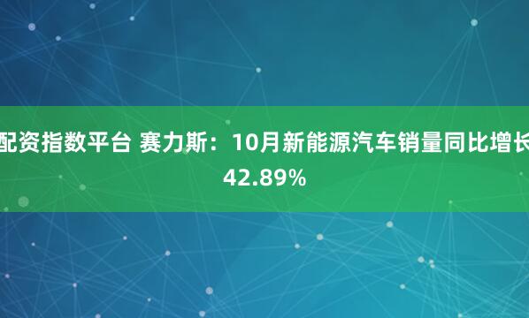 配资指数平台 赛力斯：10月新能源汽车销量同比增长42.89%